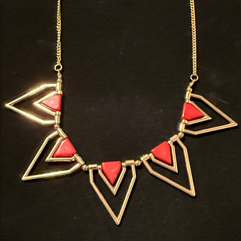 5/$25 Red Gold Necklace New